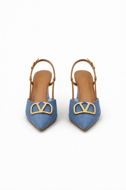 Viviane Denim Heels