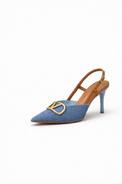 Viviane Denim Heels